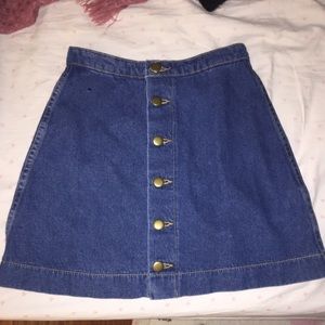 American apparel denim skirt size XS